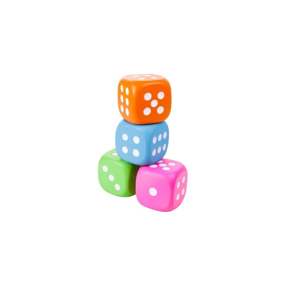Szivacs dobókocka - 8 cm, többféle-1 db