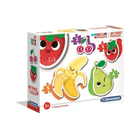 Bébi sziluett puzzle - Gyümölcsök-készségfejlesztő játék-Clementoni