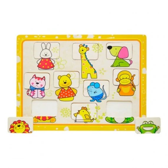 Puzzle arckereső (nyuszis)-készségfejlesztő játék-Fakopáncs