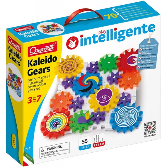 Kaleido fogaskerék építőjáték - kaleidoszkópos-készségfejlesztő játék-Quercetti