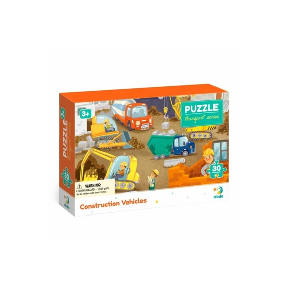 Dodo puzzle Építkezési járművek 30 db-készségfejlesztő játék