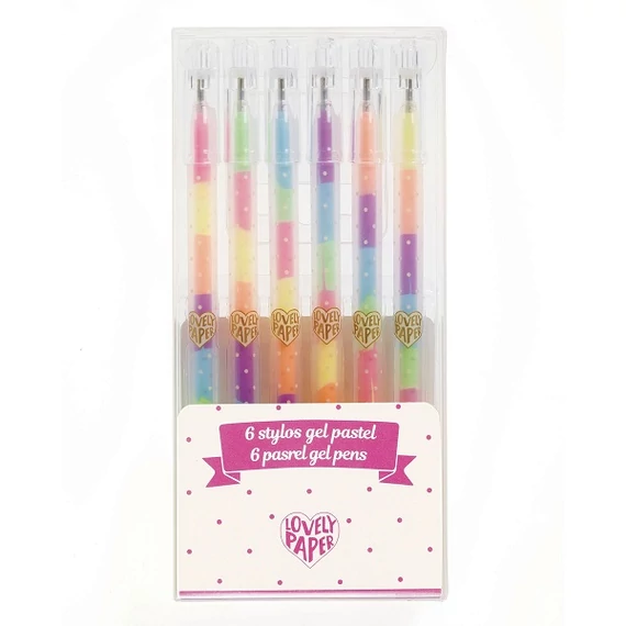 DJECO  6 SZÍNŰ PASZTELL GÉL TOLL - 6 PASTEL GEL PENS