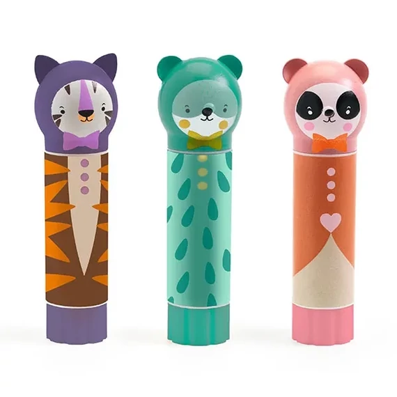 Djeco: Design by Ragasztó stift - Állatfigurás - Glue sticks-kreatív játék-1 db