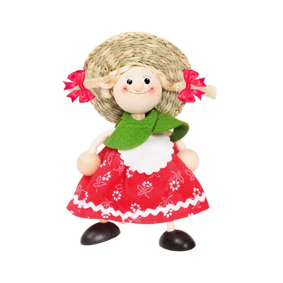 Rugós figura (magyar ruhás lány)-szerepjáték-Fakopáncs