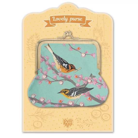 PÉNZTÁRCA - MADÁRKÁK - BIRDS - LOVELY PURSE