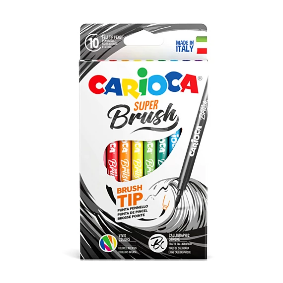 Super Brush Ecsetvégű filctoll szett 10db-os - Carioca