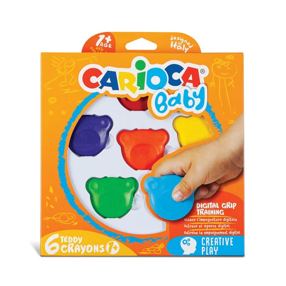 Maci formájú marok zsírkréta kicsiknek-6 db-os-Carioca