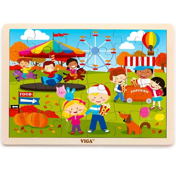 Puzzle 4 évszak, 24 db-os (ősz)-készségfejlesztő fajáték-Fakopáncs