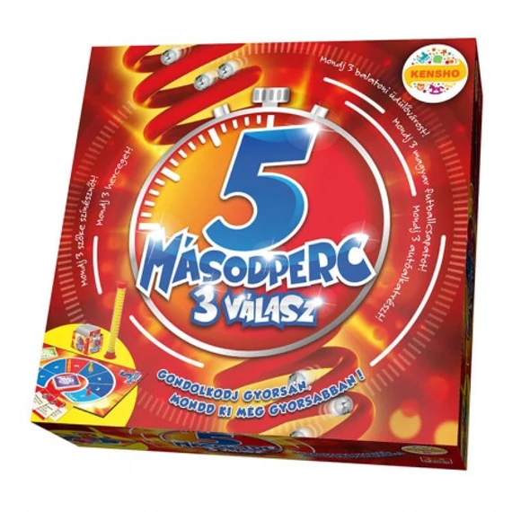5 másodperc 3 válasz-családi társasjáték