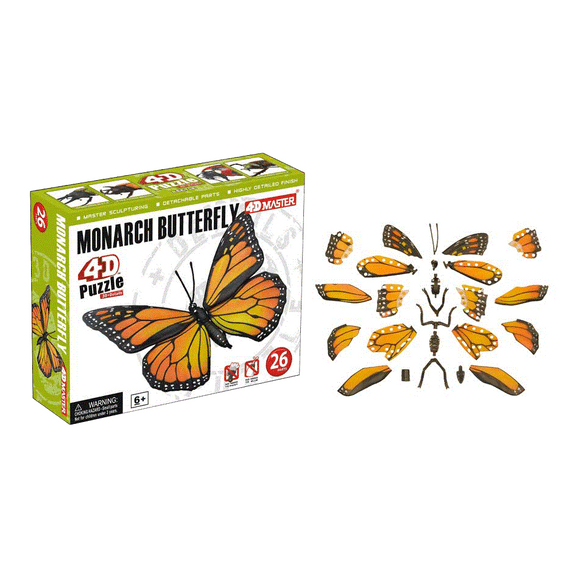 4D PUZZLE 26 DB - POMPÁS KIRÁLYLEPKE