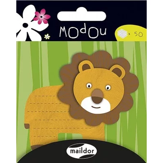 MAILDOR  MODOU, LION-öntapadós jegyzettömb-kreatív játék