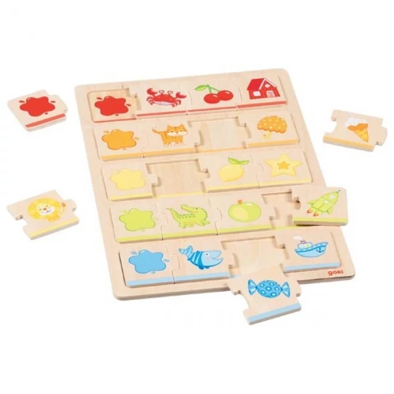 Első szín puzzle 24 hó+-készségfejlesztő játék-Goki