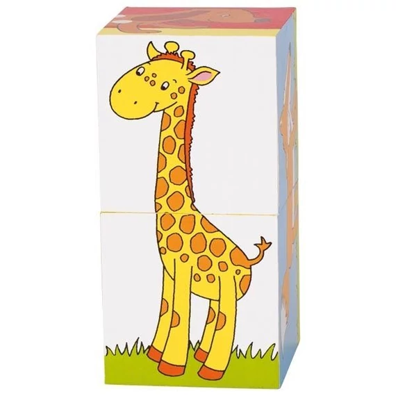 Kocka Puzzle - Állatok-Goki