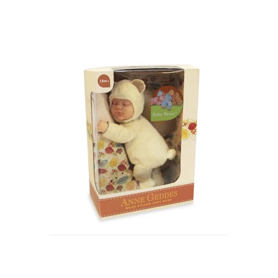 Anne Geddes babafigura- sárga maci-szerepjáték