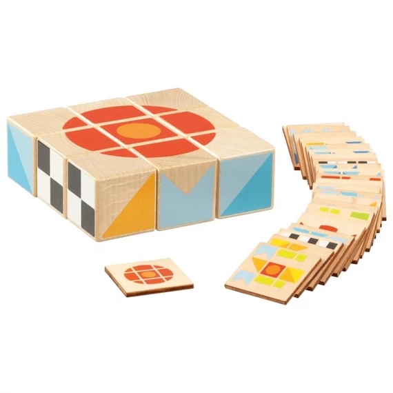 Puzzle game II.-készségfejlesztő fa logikai játék-Goki