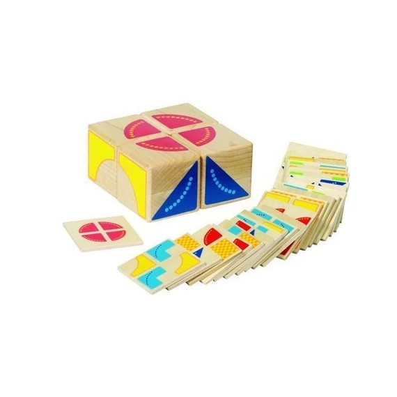 Kocka puzzle feladatkártyákkal-logikai játék-Goki