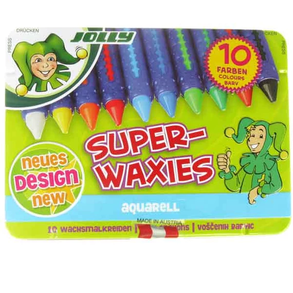 Akvarell zsírkréta fémdobozban JOLLY Superwaxies Aqua-rajzeszköz