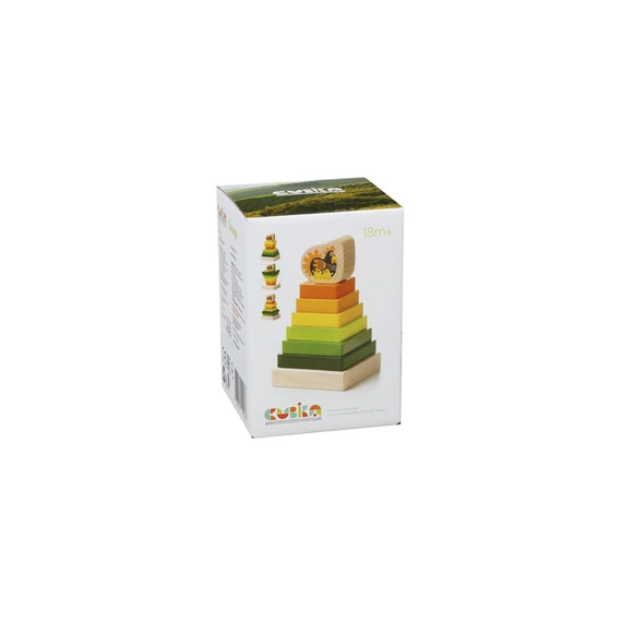 Piramis tyúkanyóval - 8 db-os-készségfejlesztő Montessori játék-Cubika