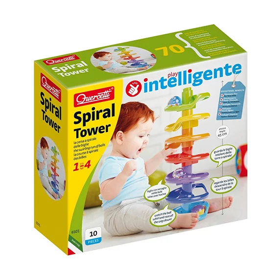 Spirál Tower golyópálya készlet 100 db-os-Quercetti
