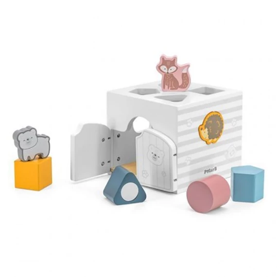 Formabedobó doboz zörgő formákkal-készségfejlesztő játék-Viga Toys