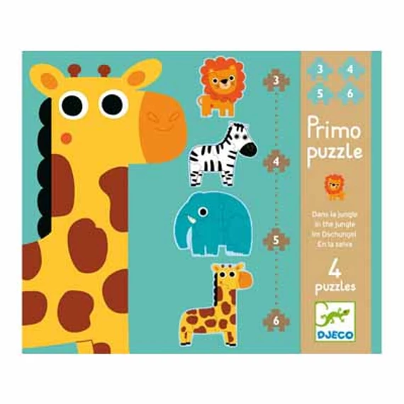 DJECO ÓRIÁS PUZZLE - A SZAVANNÁN - IN THE JUNGLE-készségfejlesztő játék