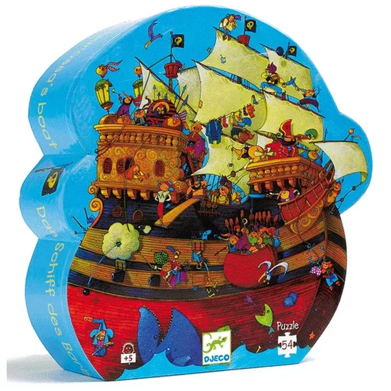 Formadobozos puzzle - Barbarossa hajója, 54 db-os - Barbarossa's Boat-Djeco