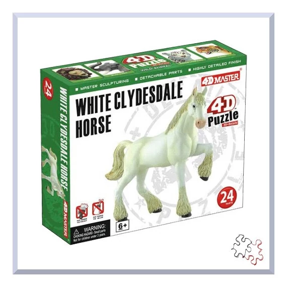 4D PUZZLE FEHÉR LÓ