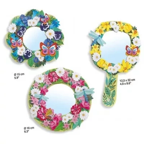 DJECO PRETTY FLOWERS-virágos tükrök-kreatív játék