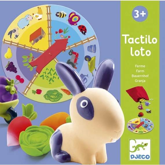 Társasjáték - Tapintható képeslottó - Tactilo loto, farm-érzékelésfejlesztő játék