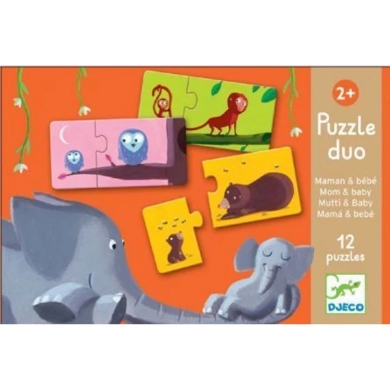 Anya és bébije - párosító puzzle-Djeco
