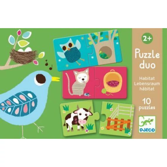 Élőhely-párosító puzzle-készségfejlesztő játék-Djeco
