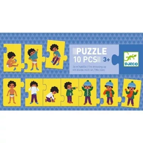 DJECO SOROZAT KIRAKÓ PUZZLE - ÖLTÖZKÖDÉS, 10 DB-OS -készségfejlesztő játék