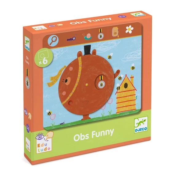 Djeco: Eduludo Fejlesztő játék, megfigyelés - Keress és pörgess, Tréfás - Eduludo Obs Funny