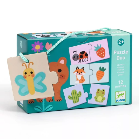 Párosító puzzle - Színpárosító, 24 db-os - Colours-készségfejlesztő játék-Djeco