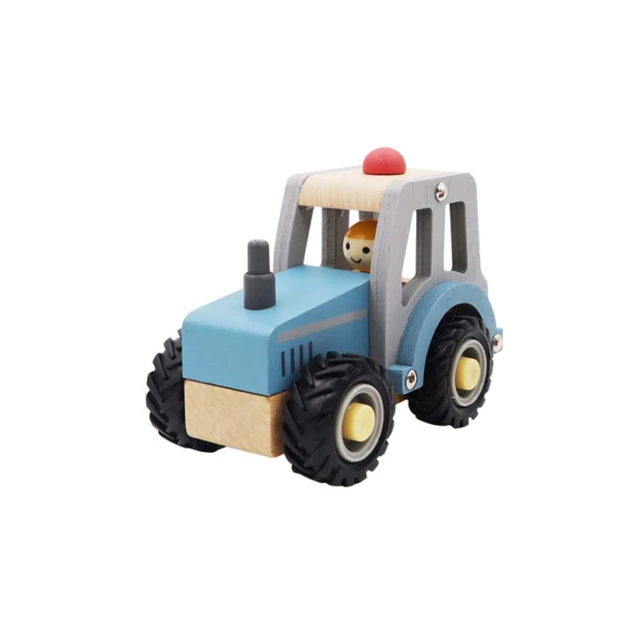 Traktor (kék)-szerepjáték-jármű-Fakopáncs