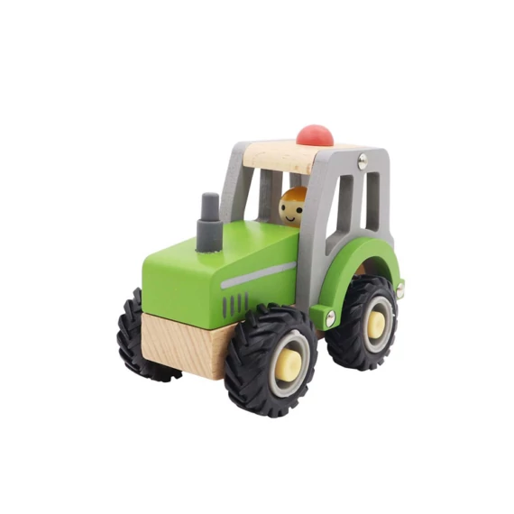 Traktor (zöld)-szerepjáték-jármű-Fakopáncs