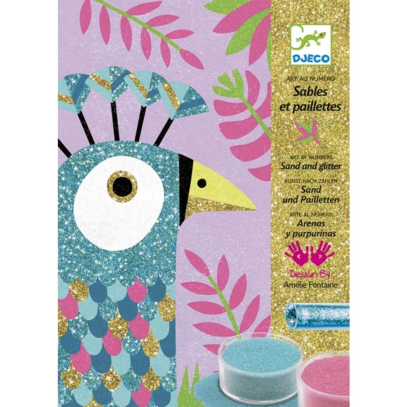 Homokkép készítő - Káprázatos madarak - Dazzling birds-kreatív játék-Djeco