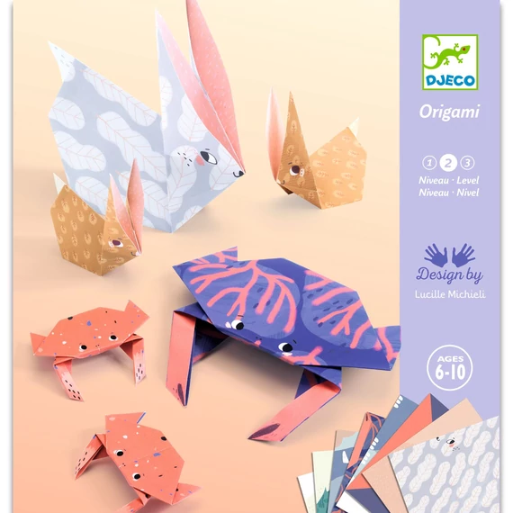Djeco: Design by Origami - Állati család - Family-kreatív játék
