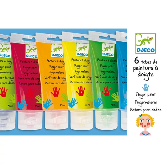 DJECO UJJFESTÉK - HAT SZÍNŰ - PEINTURE-kreatív játék