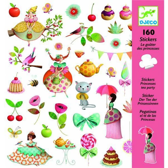 DJECO PRINCESS TEA PARTY MATRICA-kreatív játék