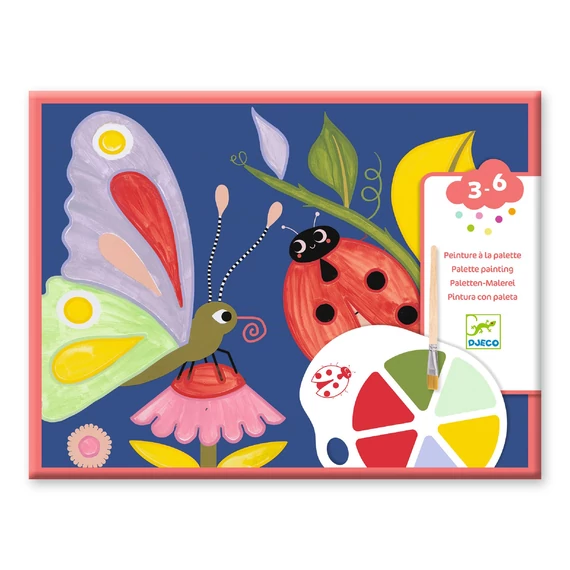 Djeco: Design by Palettafestés - Röpködők - Palette painting - Creepy crawlies-kreatív játék
