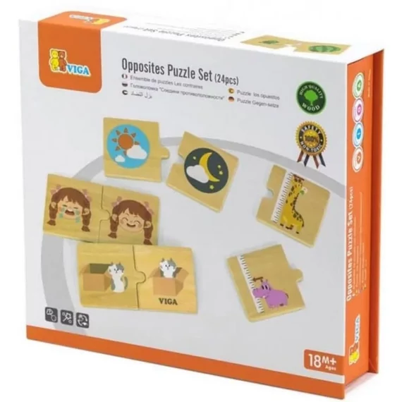 Ellentétek puzzle-készségfejlesztő fajáték-Viga Toys