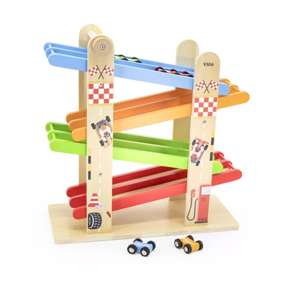 Autók a lejtőn dupla-készségfejlesztő játék-Viga Toys