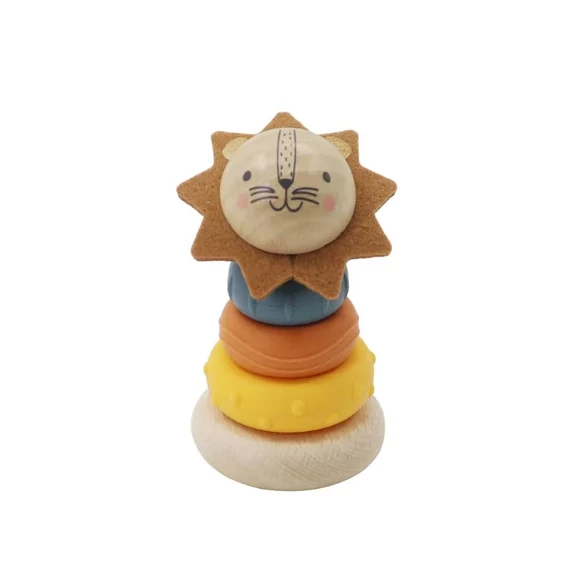 Montessori torony rágókás - oroszlán-készségfejlesztő játék