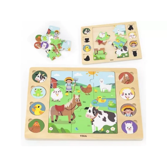 Puzzle - találd meg a párokat - farmos-készségfejlesztő játék