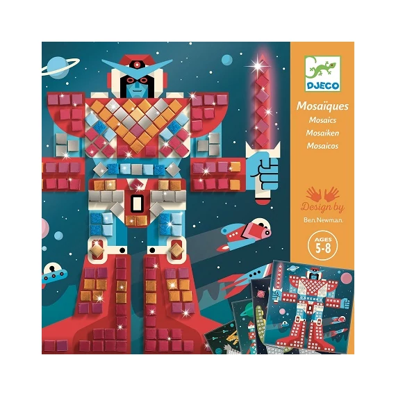 DJECO MOZAIKKÉP KÉSZÍTÉS - ŰRCSATA - SPACE BATTLE-kreatív játék