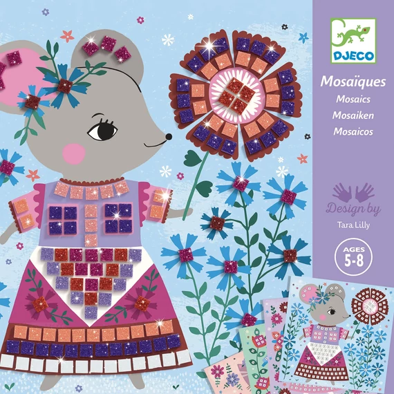 Mozaikkép készítés - Édes háziállatok - Lovely pets-kreatív játék-Djeco