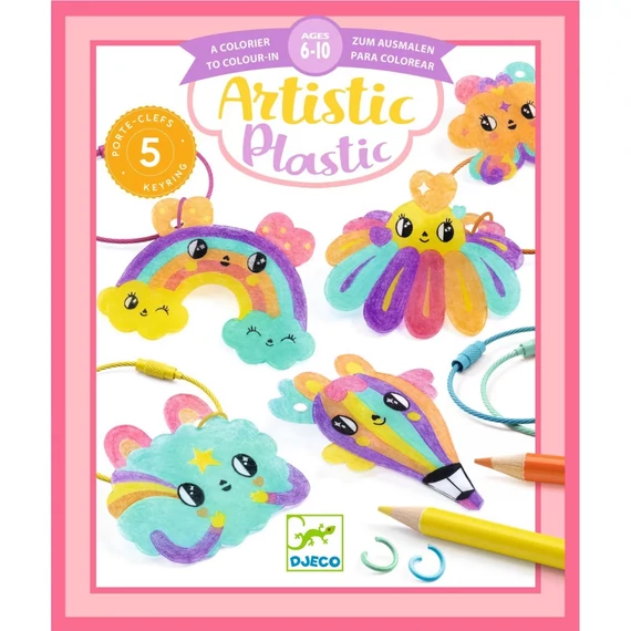 Djeco: Design by Artistic Plastic - Cuki kulcstartó díszek - Kawaii keyring-kreatív játék