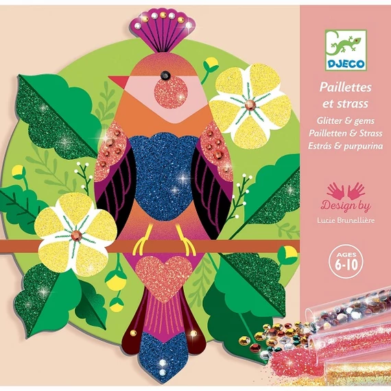 DJECO CSILLÁMKÉP KÉSZÍTŐ - ÉDENI MADARAK - PARADISIO-kreatív játék