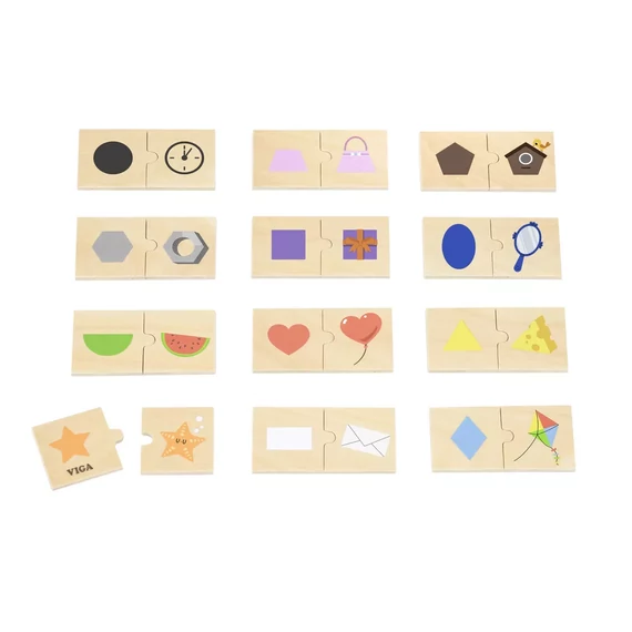 Forma felismerő puzzle-készségfejlesztő játék-Viga Toys